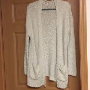 Mossimo Creme fuzzy cardigan